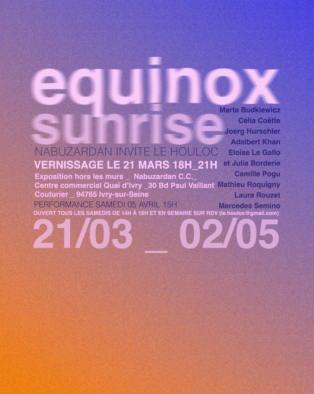 EQUINOX SUNRISE flyer